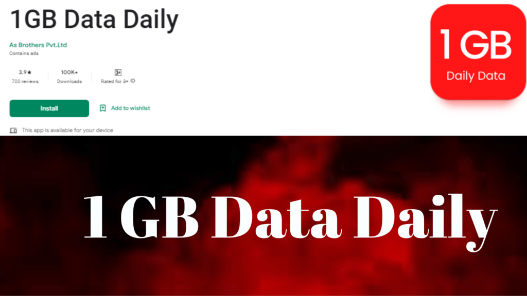 1GB Data Daily App
